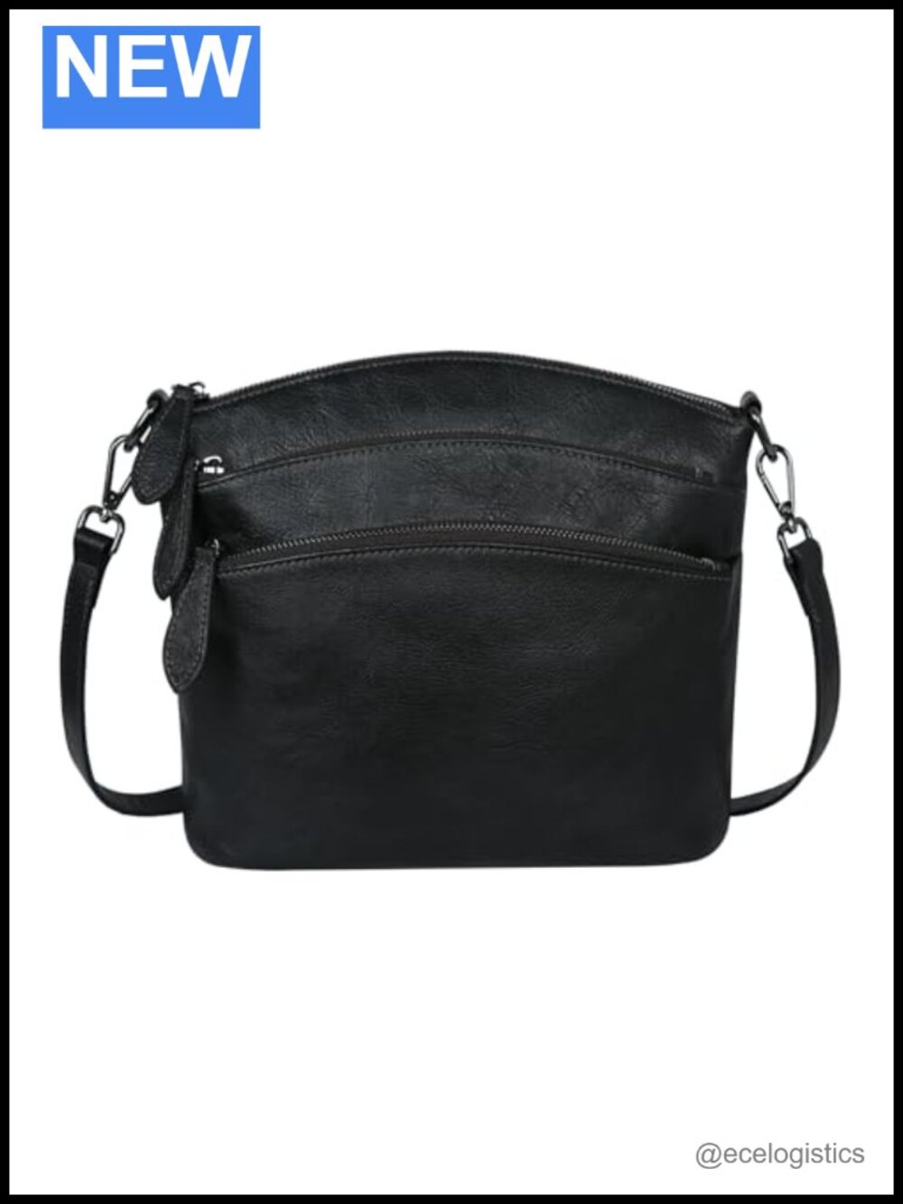Vintage Leather Crossbody Bag Women Shoulder Handbag Travel Purse Adjustable